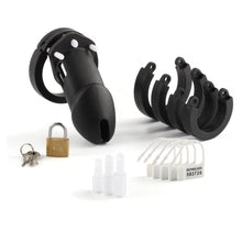 Load image into Gallery viewer, Male's Black Silicone Device Cage 3.15 Inches and 3.74 Inches Long