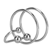Load image into Gallery viewer, Erection Enhancer Penis Plug With Dual Cock Rings