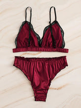 Load image into Gallery viewer, Sissy lingerie three-point sexy lace bra panty set