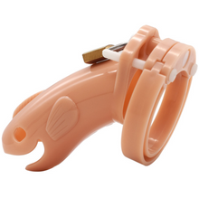 Load image into Gallery viewer, Plastic Cetacean Chastity Cage 3.22 Inches Long (All 5 Rings Included)