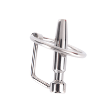 Load image into Gallery viewer, Hollow Steel Urethral Dilator With Cock Ring