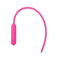 Load image into Gallery viewer, 10-Speed Smooth Silicone Vibrating Urethral Sound 14 Inches Long