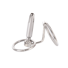 Load image into Gallery viewer, Hollow Steel Urethral Dilator With Cock Ring