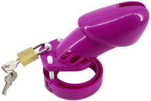 Load image into Gallery viewer, Purple Plastic Cock Cage 3.15 inches and 3.94 inches long