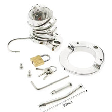 Load image into Gallery viewer, 2 in1 Stainless Steel Helmet Chastity Cage