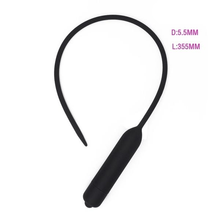 Load image into Gallery viewer, 10-Speed Smooth Silicone Vibrating Urethral Sound 14 Inches Long