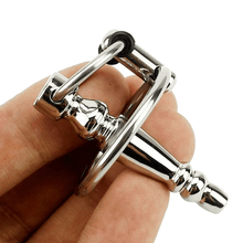 Load image into Gallery viewer, Hollow Stainless Penis Plug With Cock Ring