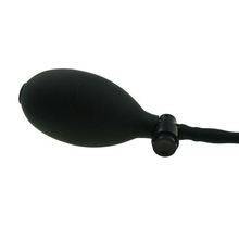 Load image into Gallery viewer, Inflatable Beaded Black Silicone Urethral Sound