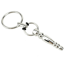 Load image into Gallery viewer, Hollow Stainless Penis Plug With Cock Ring