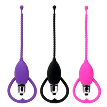 Load image into Gallery viewer, Colorful Vibrating Beaded Penis Plug