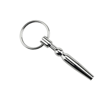 Load image into Gallery viewer, Hollow Penis Plug with Metal Glans Rings