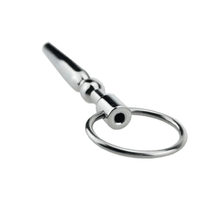 Load image into Gallery viewer, Hollow Penis Plug with Metal Glans Rings