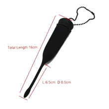 Load image into Gallery viewer, Vibrating Waterproof Black Silicone Penis Plug