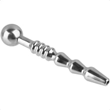 Load image into Gallery viewer, Ribbed and Tapered Hollow Penis Plug