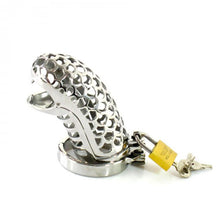 Load image into Gallery viewer, The Timid Basilisk Metal Chastity Device 3.35 inches long