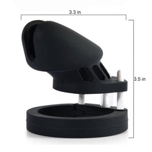 Load image into Gallery viewer, Male's Black Silicone Device Cage 3.15 Inches and 3.74 Inches Long
