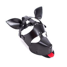Load image into Gallery viewer, Sultry Black Leather Dog Mask Helmet