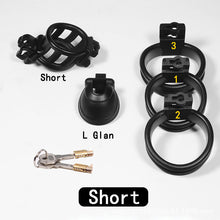 Load image into Gallery viewer, 3D Double-headed Chastity Cage with 3 Rings