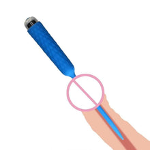 Load image into Gallery viewer, 10-Speed Blue Silicone Penis Plug