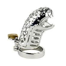Load image into Gallery viewer, The Timid Basilisk Metal Chastity Device 3.35 inches long
