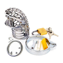 Load image into Gallery viewer, The Timid Basilisk Metal Chastity Device 3.35 inches long