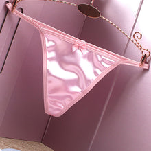 Load image into Gallery viewer, Luxury Satin Thong Sexy Bow Tie T Pants