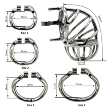 Load image into Gallery viewer, CC22 Reverse Design Stainless Steel Stealth Chastity Cage