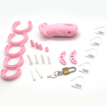 Load image into Gallery viewer, Plastic Cetacean Chastity Cage 3.22 Inches Long (All 5 Rings Included)