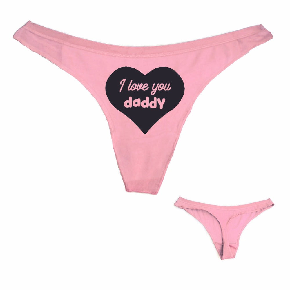 I love you daddy" Thong  CHASTITY CAGE CO
