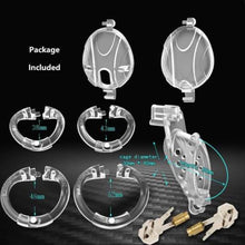 Load image into Gallery viewer, Double Lock Detachable Plastic Chastity Cage