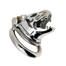 Load image into Gallery viewer, Metal Chastity Cage Tiger Head