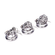 Load image into Gallery viewer, Small Chastity Device 1.10 inches, 1.58 inches, and 2.04 inches long
