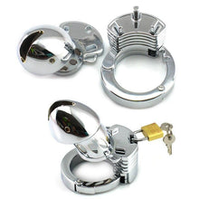 Load image into Gallery viewer, Metal Chastity Cage Closed Prototype Adjustable