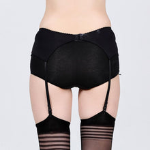 Load image into Gallery viewer, Embroidered Red Floral Garter Belt