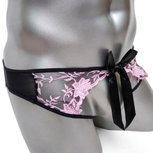 Load image into Gallery viewer, Crotchless Embroidered Panties w/ Bow