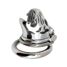 Load image into Gallery viewer, Metal Chastity Cage Tiger Head