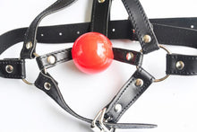 Load image into Gallery viewer, Mouth Gag Harness Leather Bondage