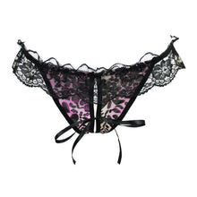 Load image into Gallery viewer, Leopard Thong Sexy Lace G-String Panties