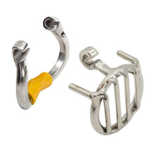 Load image into Gallery viewer, Newest Flat Cage Stainless Steel Male Chastity Device