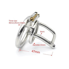 Load image into Gallery viewer, Steel Urethral Chastity Cage 1.97 inches Long