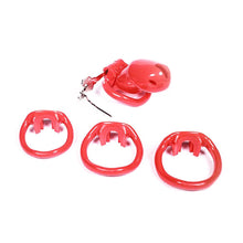 Load image into Gallery viewer, Sissy in Pink Resin Chastity Cage 1.89 and 2.35 inches long