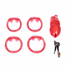 Load image into Gallery viewer, Sissy in Pink Resin Chastity Cage 1.89 and 2.35 inches long