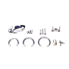 Load image into Gallery viewer, Real Steel Feel Metal Chastity Cage 3.94 inches long(All 3 Rings Include)