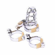 Load image into Gallery viewer, Caught in Her Web Metal Chastity Cage 2.76 inches long (All 3 Rings Included!)