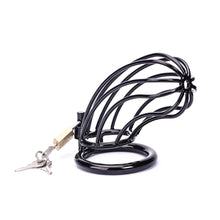 Load image into Gallery viewer, Black Metal Cock Cage 4.33 Inches Long Three Rings Included