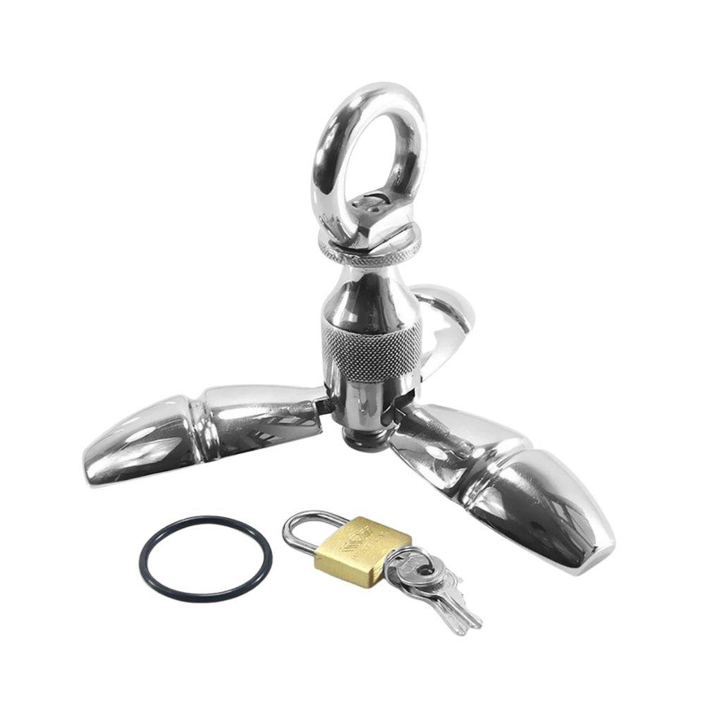 Locking Butt Plug Ringed CHASTITY CAGE CO Locking Butt Plug Ringed CHASTITY CAGE CO