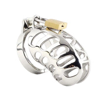 Load image into Gallery viewer, Stainless Steel Rattlesnake Metal Chastity Device 2.36 inches long