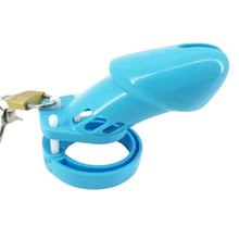 Load image into Gallery viewer, Blue Plastic Cock Cage 3.15 inches and 3.94 inches long