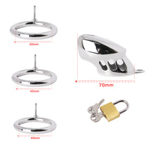 Load image into Gallery viewer, BDSM Stainless Steel Chastity Device With Spike Ring