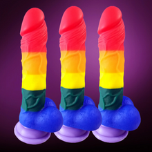 Load image into Gallery viewer, Big Colorful Dildo With Suction Cup